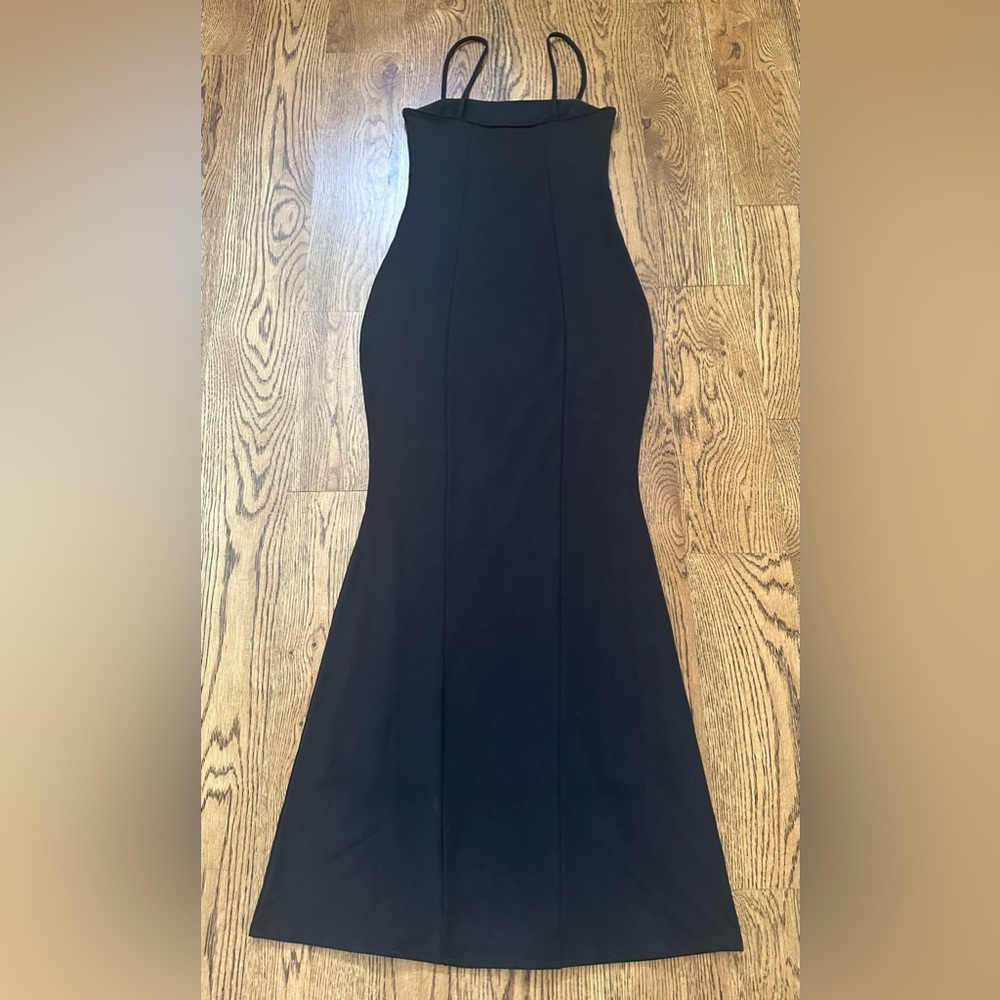 NWT Skin Worldwide Body Stretch Shaping Black Maxi Dress - Picture 5 of 9